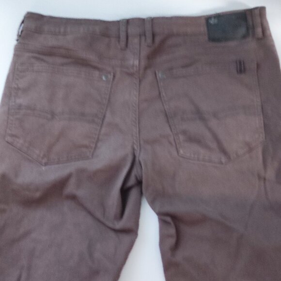 Buffalo David Bitton Sam-X slim straight cotton pants grey men's size 34x30 - Picture 4 of 13